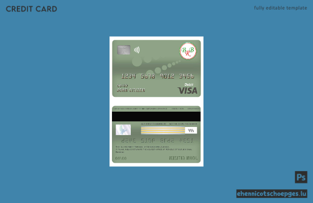 Beispielvorschau der Visa-Debitkarte der Bank von Burundi